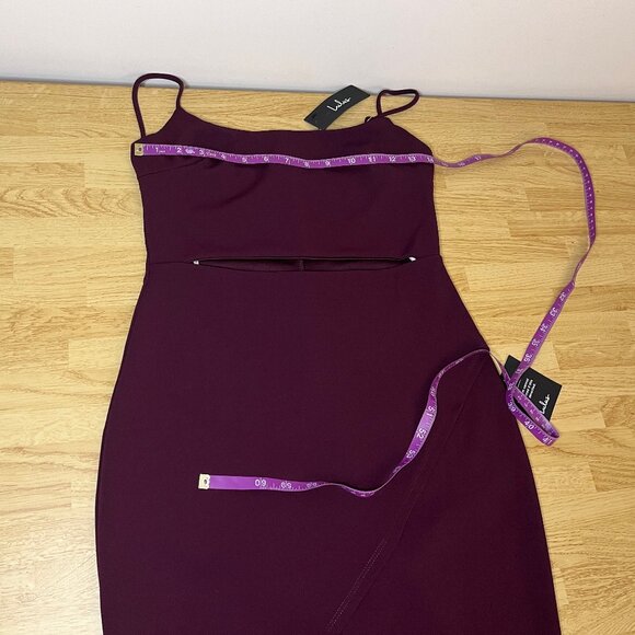NWT Lulus Cutout On The Town Plum Purple Cutout Bodycon Dress - Size M - Picture 4 of 4